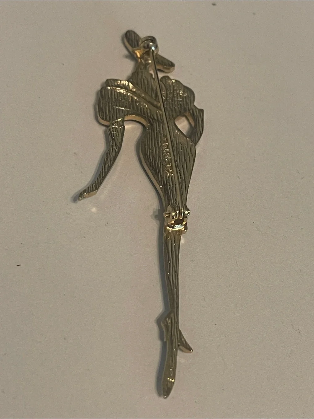 Stylish Black Enamel Fashion Woman Brooch - Gold Accent